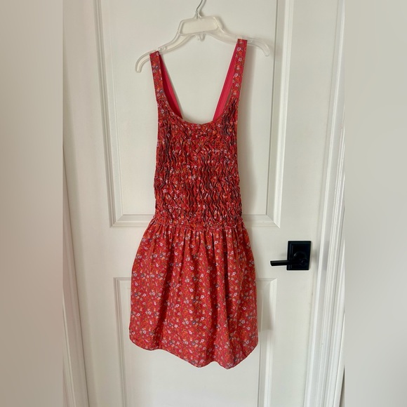 Free People Petunia Mini Dress Floral Smocked Backless Casual Sundress Medium - Picture 2 of 9